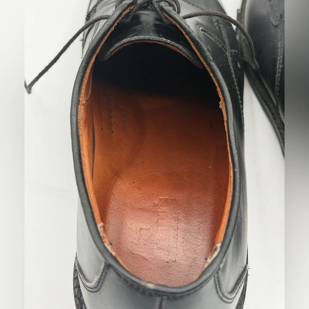 Allen Edmonds Black Ashton Leather Split Toe Rubber Sole Derby Men's Size 11.5
